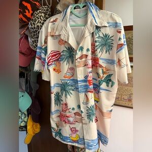 GLanra size L button down Hawaiian style shirt